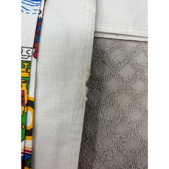 VTG SICILIA Sicily Cotton Tea Towel Dish Kitchen Towel Map Landmarks Crest 23x34 - Picture 10 of 10